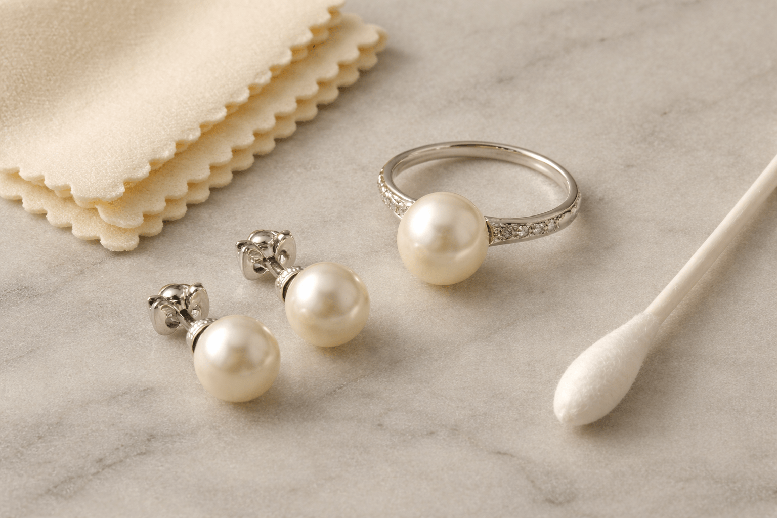 pearlsonly-blog-96-image-5-pearl - تنظيف أقراط وخواتم اللآلئ دون إتلافها - مجوهرات اللآلئ - pearlsonly