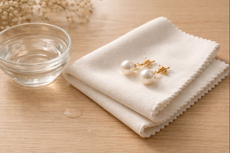 pearlsonly-blog-99-image-10-pearl - العناية بمجوهرات أقراط ذهبية باللؤلؤ - مجوهرات لؤلؤ - pearlsonly