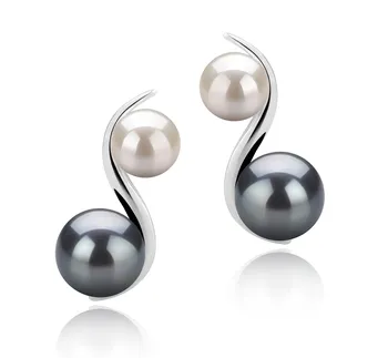 5-8mm المياه العذبة مجموعة القرط in إليدا أسود 5-8mm المياه العذبة مجموعة القرط in إليدا أسود