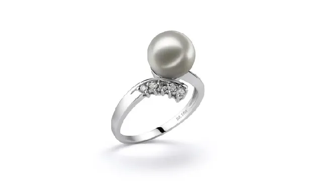 View خواتم لؤلؤ أكويا يابانية بيضاء collection